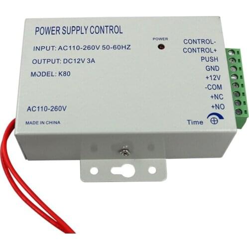 DC12V 3A/5A New Door Access Control system Switch Power Supply AC 110~240V Delay time max 15s High Quality Power Supply Control
