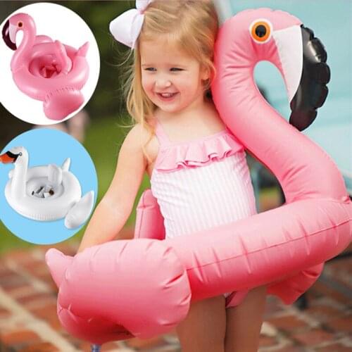 Baby Inflatable Flamingo Swan Watermelon Pool Float Swimming Ring Child Seat Air Mattresse Water Toys Infant Circle