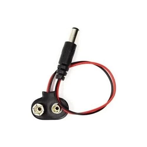 Experimental 9V snap power cable with DC head 9V clip male line battery adapter for arduino uno r3 starter mega nano kit 6f22