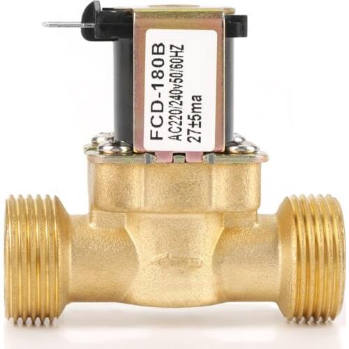 G3/4 2 Way Water Inlet N/C Normal Closed Electric Solenoid Valve AC 220/240V FCD-180B