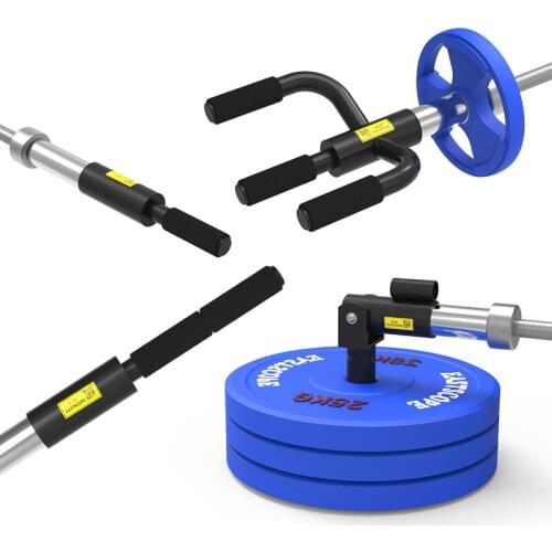 Gym Home Fitness Barbell Attachment Rowing T-Bar V-Bar Handle Core Strength Trainer Barbell Rod Insert Row Plate Equipment