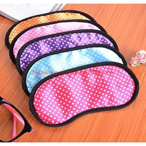 Hot Small Dots Sleeping Eye Mask Unisex Funny Anti Snoring Blindfold Sleeping Shade Cotton Cover Blinder Blindfold Color Random