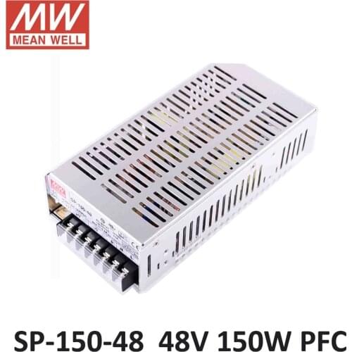 MEAN WELL SP-150-48 power supply unit 48V 3.2A 150W PFC function 85-264VAC input meanwell power supply 48V DC led driver 150W