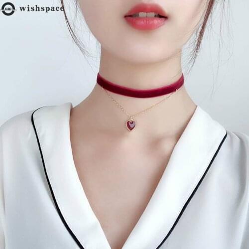 Hot style high temperament of lovely heart-shaped alloy pendant fashion necklace female clavicle joker short chain jewelry