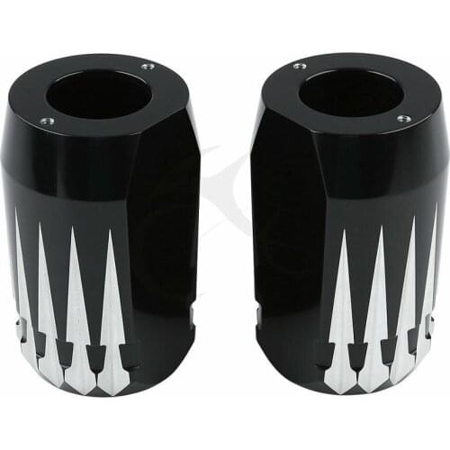 Motorcycle Black Upper Fork Slider Covers For Harley Touring Models Road Glide king Electra Glide 1984-2013 2012