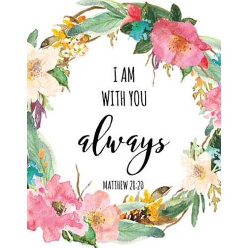 5D Diamond Painting Bible Color Flower Christian Islam Text Flower Full Square Round Drill Mosaic Embroidery Cross Stitch Kit