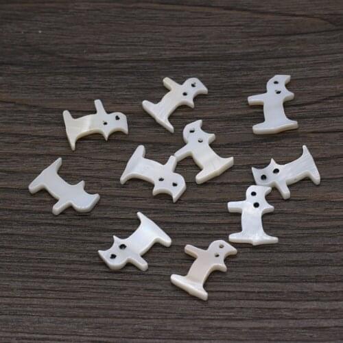 New Fashion Natural Mother of Pearl Shell Pendant Cute Cat Shell Loose Beads for DIY Necklace Bracelet Jewelry Making Supplies