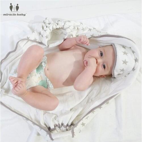 2019 NEW Newborn Hand-held Swaddling Blanket Infant Cotton Sleeping Bag Wrapped Blanket Sleepsack Stroller Cover Mat