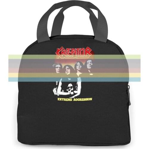 KREATOR EXTREME AGGRESSION THRASH METAL DESTRUCTION TANKARD NEW BLACK Paried women men Portable insulated lunch bag adult
