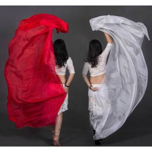 Belly Dance Silk Shawl Veil Women Lady Dancewear Lucid Dancing Stage Performance Cosplay Costume 800-361
