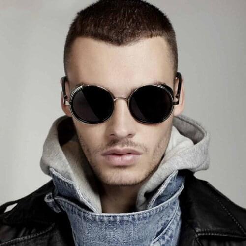 2021 New Retro Steampunk Sunglasses Men Round Luxury Design Sun Glasses Plastic Steam Punk Eyeglasses For Women UV Gafas de Sol