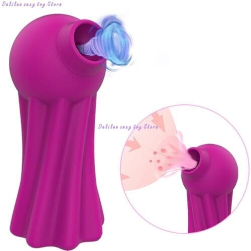 Women Mini Clit Sucker Vibrator Stimulator Oral Licking Pussy Tongue Vibrating Nipple Sucking Adult Female Sex Toys