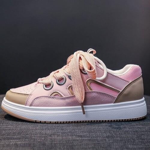 Womens Sports Shoes 2021 Autumn New Platform White Shoes Casual Sports Shoes Lace-up Shoes Women