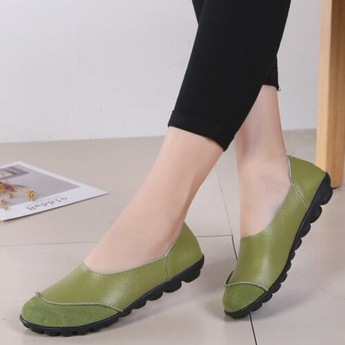 Casual flats women leather shoes new classic 2021 platform shoes woman flats plus size elegant ladies shoe dropshipping