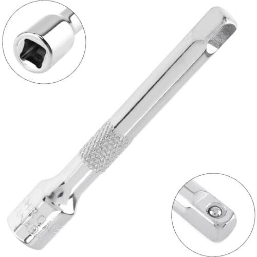 1 / 4 Chromed Steel Extension Bar 75MM Drive Ratchet Wrench Socket Adapter Power Drill Adapter for Installation and Maintenance