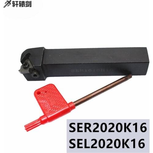 1PC SER 2020K16 SEL Metal Cutting Lathe CNC Turning External Tool Holder Thread 16ER 16IR