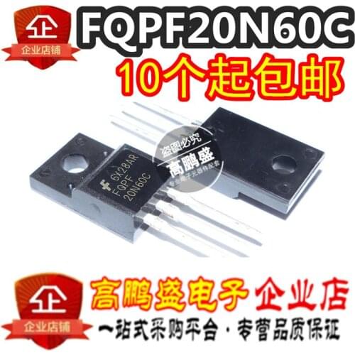 100% Original New In stock FQPF20N60C 20N60C 20A 600V TO-220F MOS