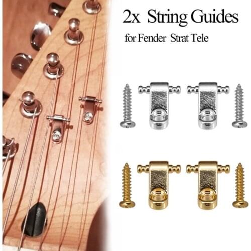 2Pcs Electric Guitar Roller String Trees String Retainer Mounting Guitar Tree Guide for Electric Guitars Parts and Accessories