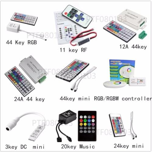 3Key 8Key 11Key 24Key 20Key 30Key 40Key 44 Key Music WiFi IR RF Remote Double Lines Controller For 3528 5050 RGB Led Strips