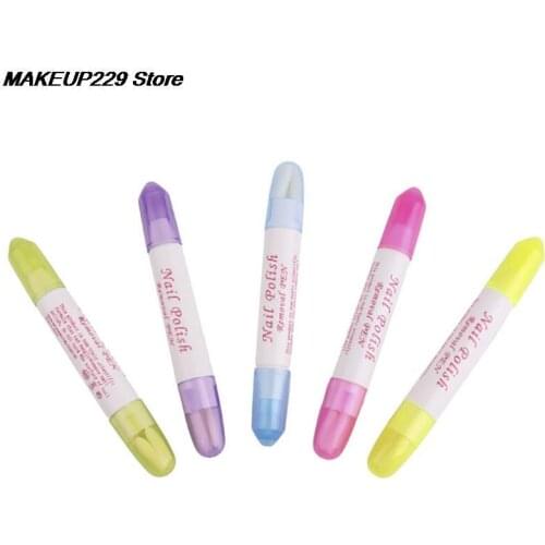 5PCS/Set Removal Pens UV Gel Nail Polish Remover liquid Nail Art Corrector Manicure Cleaner Erase Pen +15 Tips Refillable Tools
