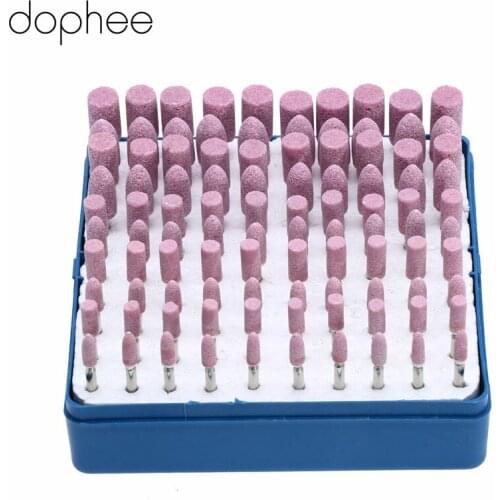 Dophee Dremel Accessories Abrasive Stone Points Electric Sanding Polishing Grinding Head Wheel Tool For Dremel Rotary Tool 100Pc