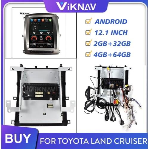 2din Android car radio multimedia player for toyota land cruiser lc100 2002-2007 car audio head unit gps navigation autoradio