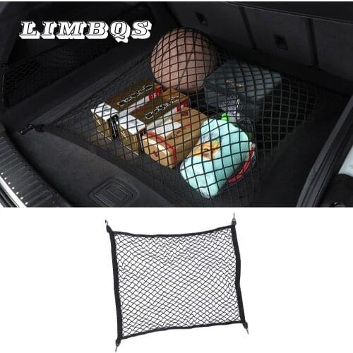 Car storage net pocket at back rear elastic string net magic sticker for Porsche Cayenne Macan 9YA 971 universal luggage pocket