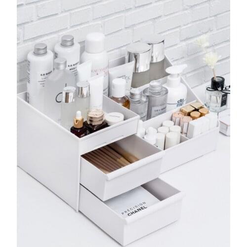 Large Capacity Cosmetic Storage Box Makeup Drawer Organizer Jewelry Nail Polish Makeup Container Desktop Sundries Storage Box