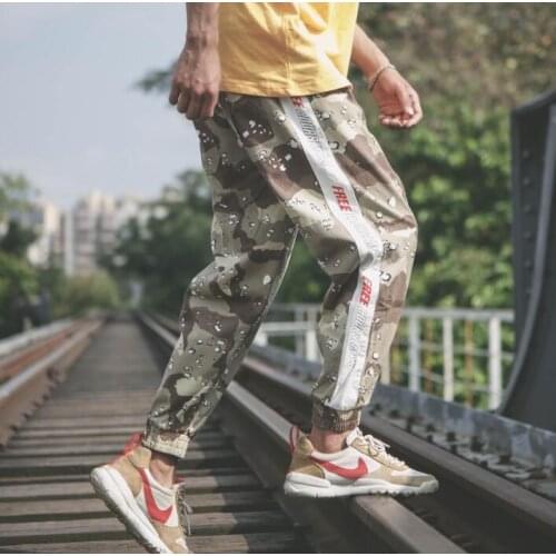 Summer personality fashion Camouflage pants mens feet trousers pantalones hombre cargo casual harem pants for men pantalon homme