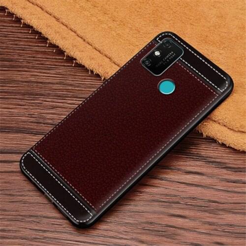 Case On UMIDIGI A9 Pro 32/48MP 6.3 Leather Texture Soft TPU Silicone Back Cover Case For UMIDIGI A9 Pro