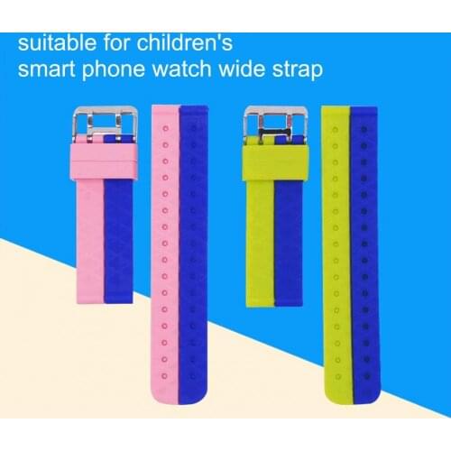Childrens phone watch rubber strap two-color 20mm suitable for childrens smart phone watch universal