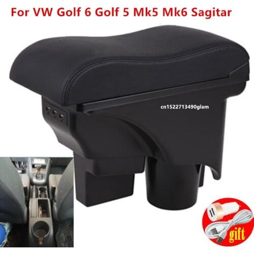 For VW Golf 6 golf 5 Mk6 MK5 jetta 5 Armrest Box USB For VW Golf 6 Armrest box Golf 5 Mk5 Mk6 Sagitar Interior special Retrofit
