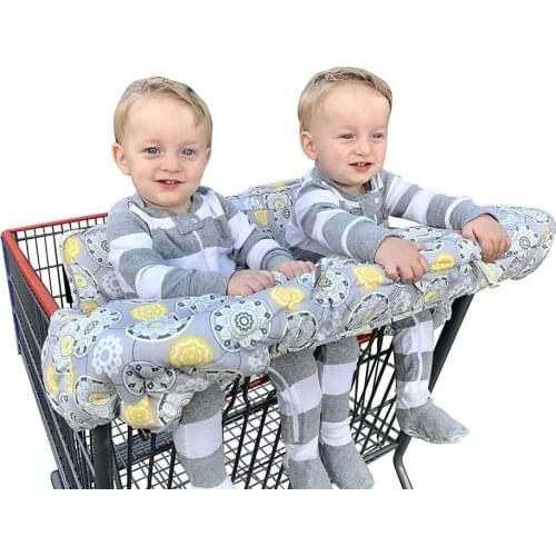 Double Shopping Cart Cover for Twin or Baby Siblings. Guaranteed to Fit Wholesale Warehouse Grocery Stores. Such as Costco