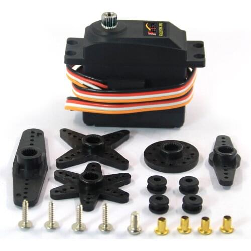 Feetech 17 Kg Metal Brush Motor 360 Degree Continuous Rotation Voltage Feedback Standard Rc Car Servo FB5317M-360