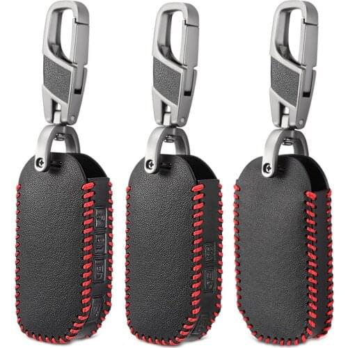 Leather Car Key Case Cover For Kia Ceed CD Sportage Soul 3 Sorento Cerato K3 Forte Stinger K5 Optima 2018 2019 2020 Accessories