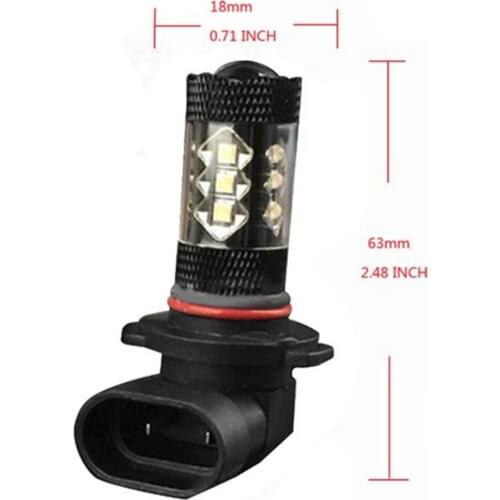 HB4 9006 16-LED 80W 7000K 1920LM High Power Fog Driving Light Bulbs - White