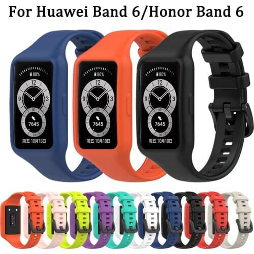 Soft Silicone Strap For Huawei Honor Band 6 Wristband Bracelets For Huawei Band 6/6 Pro Watch Band replacement Smart Accessories