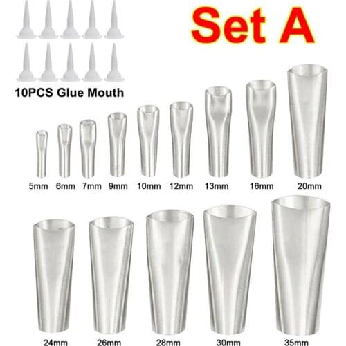 24pcs/set Stainless Caulking Nozzles Set Finisher Scraper with 10pcs Glue Mouth Grout Spatulas Filler Tools