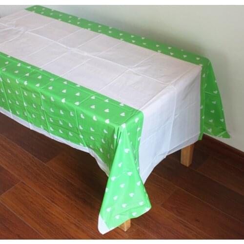 Disposable Plastic Table Cloth Love Heart Table Cover Tablecloth Waterproof For Wedding Party Decoration 180*108cm