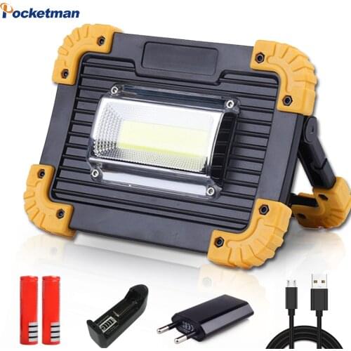 Portable Hand Light Powerful LED Work Lamp USB Rechargeable COB Work Light Waterproof Spotlight Camping Lamp Floodlight