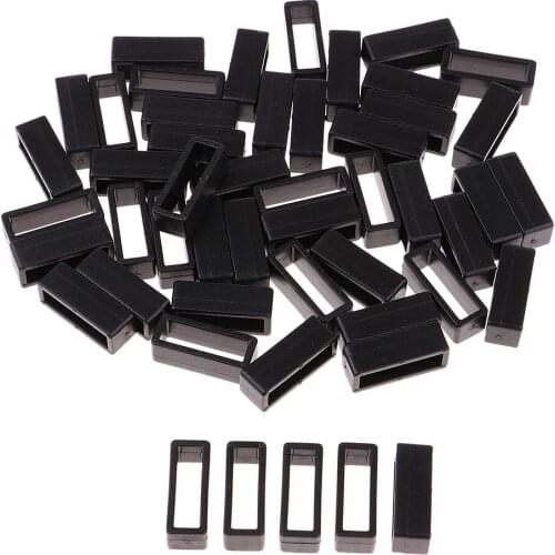 Keeper Belt Loop 50pcs Plastic Keeper Belt Loop Square Loop Buckle Dog Collar Harness Backpack 15/20/25/32mm