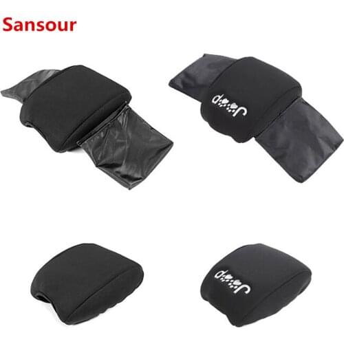 Sansour Armrests for Jeep Wrangler JL 2018 Up Car Seat Armrest Box Pad Cover Storage bag for Jeep Wrangler JL Car Accessories