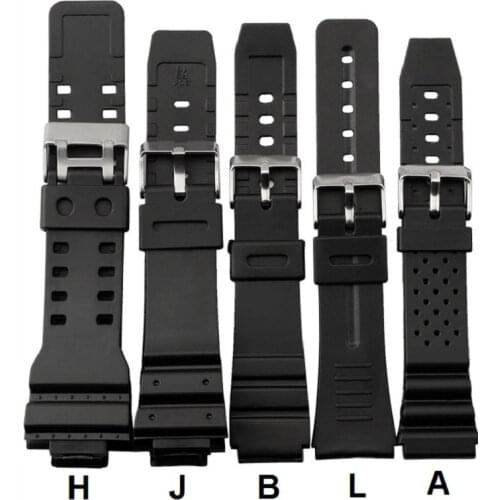 For casio Watches Watchband Silicone Rubber Bands EF Replace Electronic Wristwatch Band Sports Watch Straps 16mm 18mm 20mm 22mm