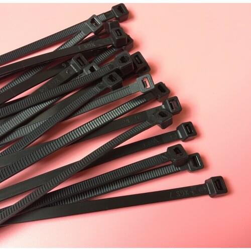 Xingo 370mm Self locking Nylon Cable Zip Ties 100pcs Plastic Cable Zip Tie UL Rohs Approved Loop Wrap Bundle Ties Black & White