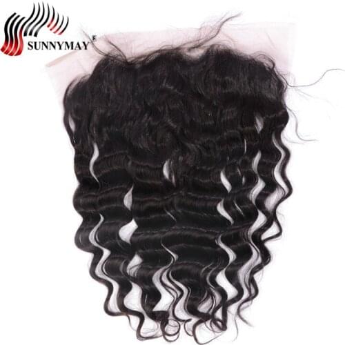 Sunnymay Pre Plucked Lace Frontal 13x6 Ear To Ear Loose Wave Brazilian Virgin Hair Natural Hairline