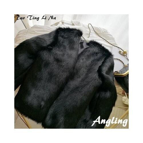 2020 New Style High-end Fashion Women Faux Fur Coat S21