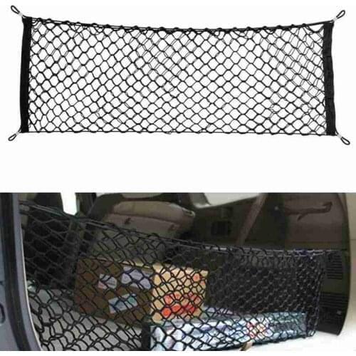 Universal Car Trunk Storage Organizer Nylon Net Auto Rear Back Cargo Trunk Luggages Storage Net Car Interior Fixed Luggages Net