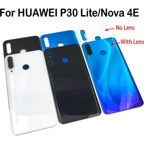 Back Battery Door Rear Housing Cover Case With Camera Glass For Huawei P30 Lite / Nova 4E
