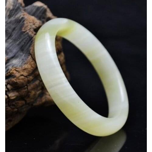 Womens Stripe Bangles Green Nephrite Afghanistan Jade Stone Bangles Round Circle Bracelets Gift For Female Jade Stone Jewelry