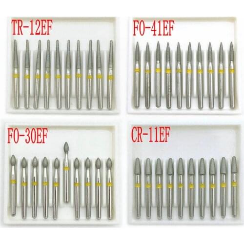 1.6mm Shank Dental Diamond Burs Drill FG Dia-burs for High Speed Handpiece Burs Dentist Drills 10pcs/box